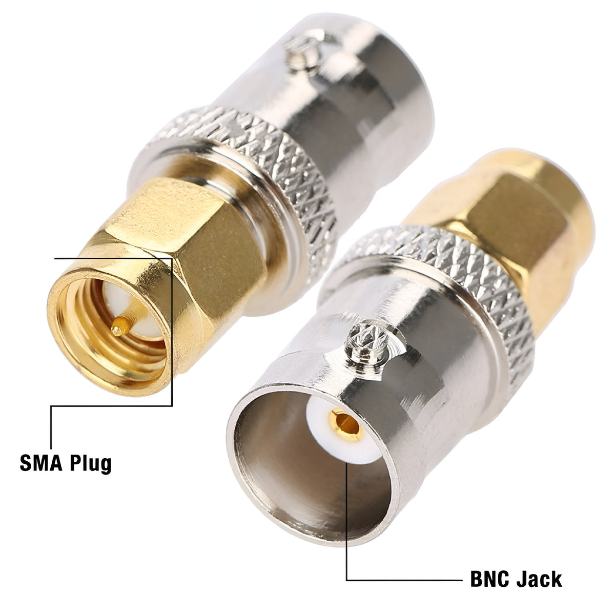 Adaptador BNC hembra a SMA macho - vista 3