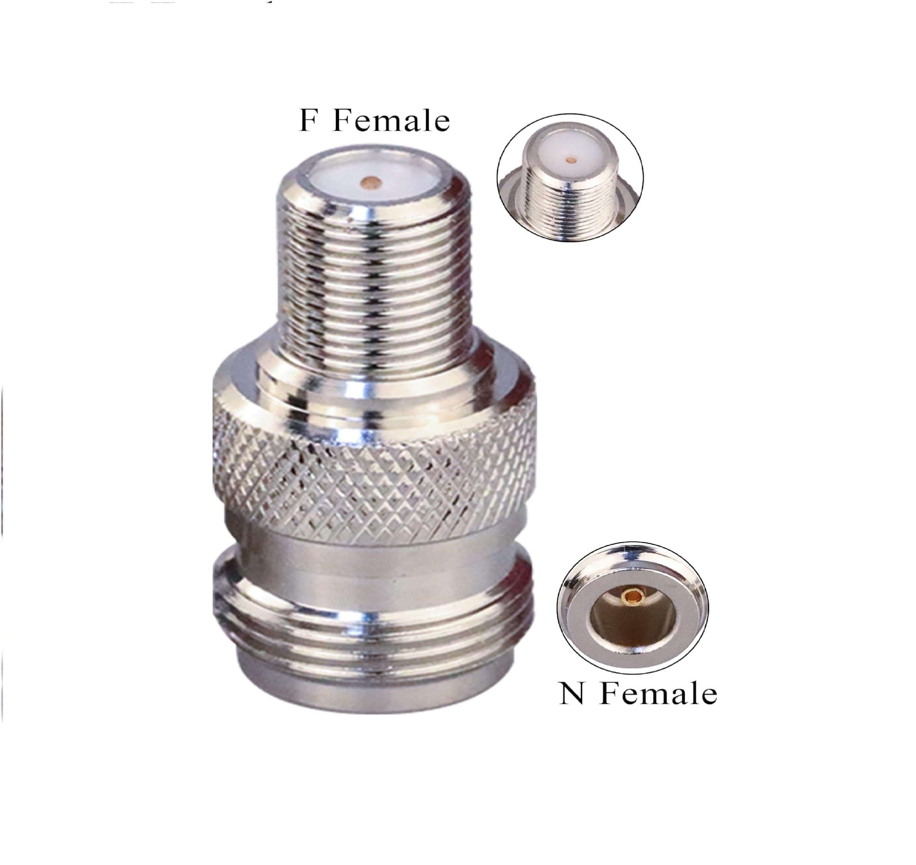 Adaptador Coaxial F Hembra a N Hembra