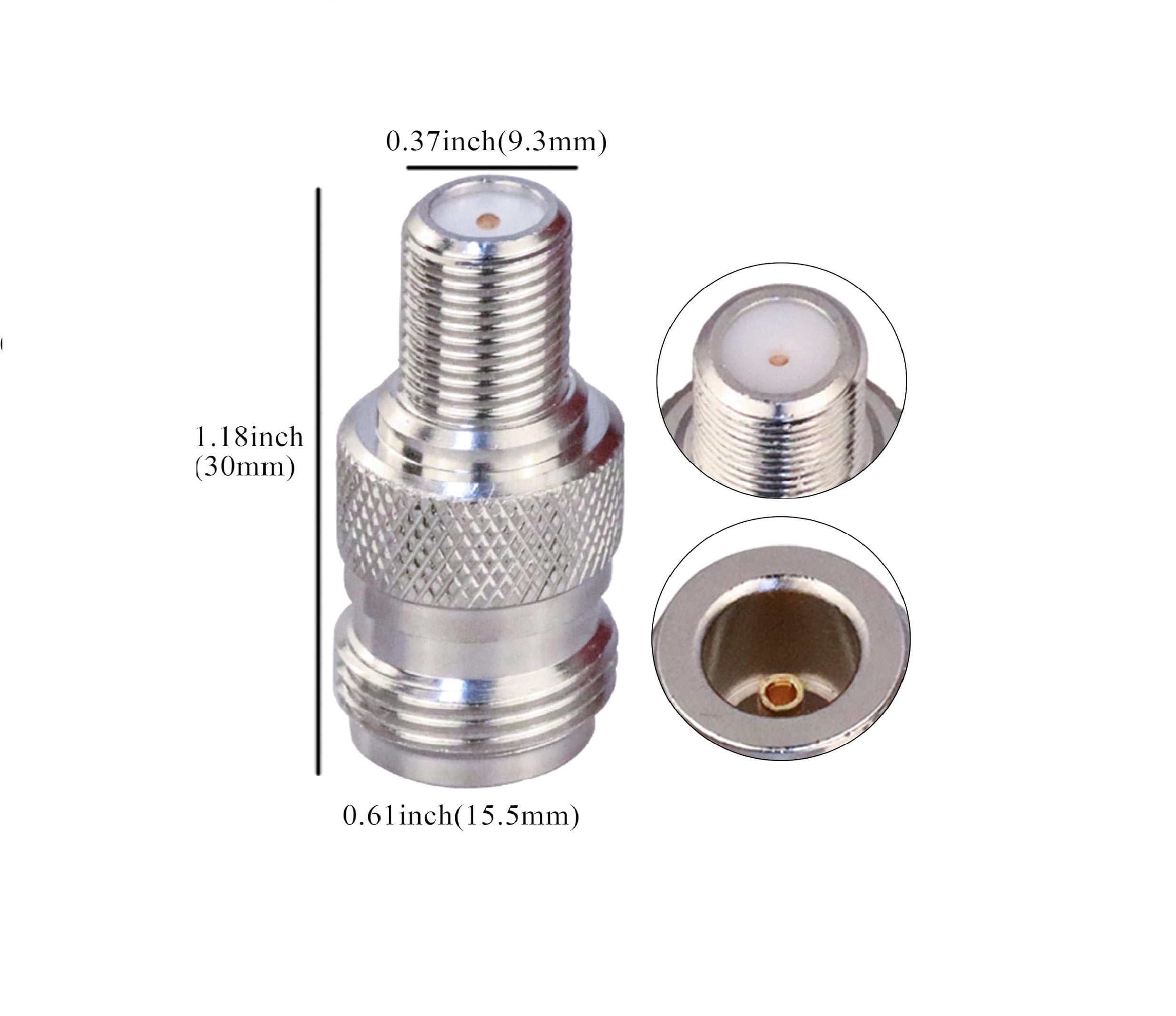 Adaptador Coaxial F Hembra a N Hembra