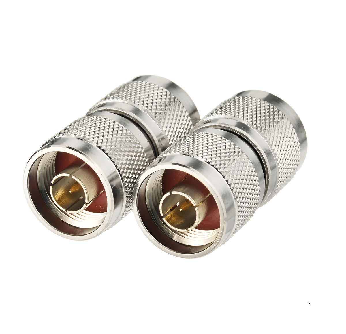 Adaptador N macho a N macho. Vista 3 del producto; las piezas repetidas muestran diferentes ángulos.
