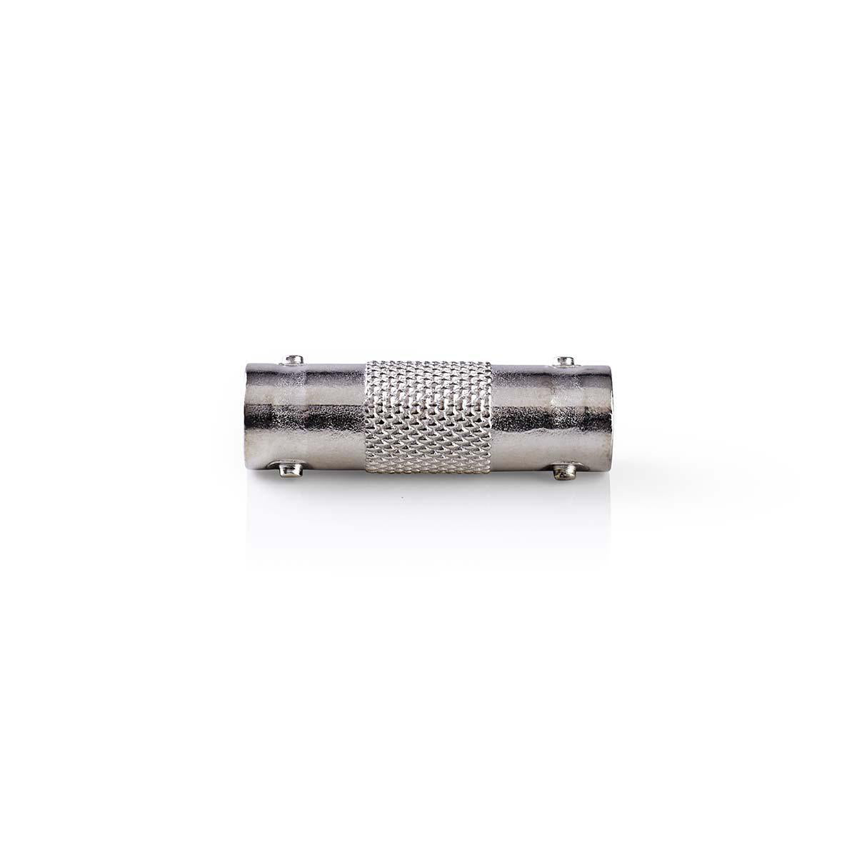 Adaptador BNC hembra a BNC hembra. Vista 4 del producto; las piezas repetidas muestran diferentes ángulos.