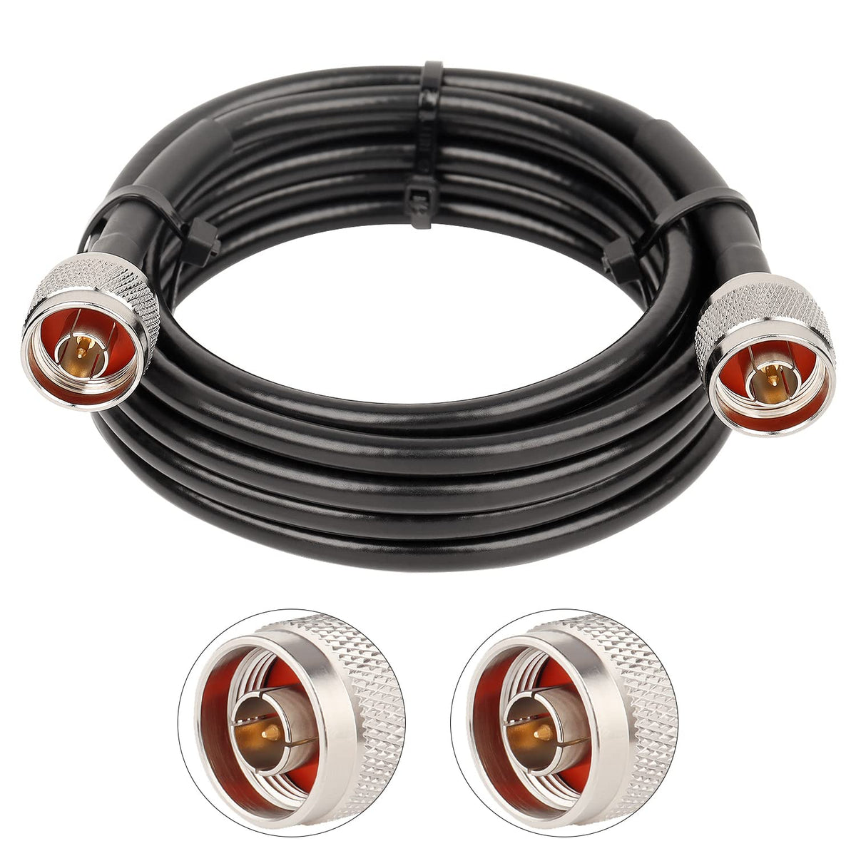 Cable 20 m N macho a N macho. Vista 2 del producto; las piezas repetidas muestran diferentes ángulos.