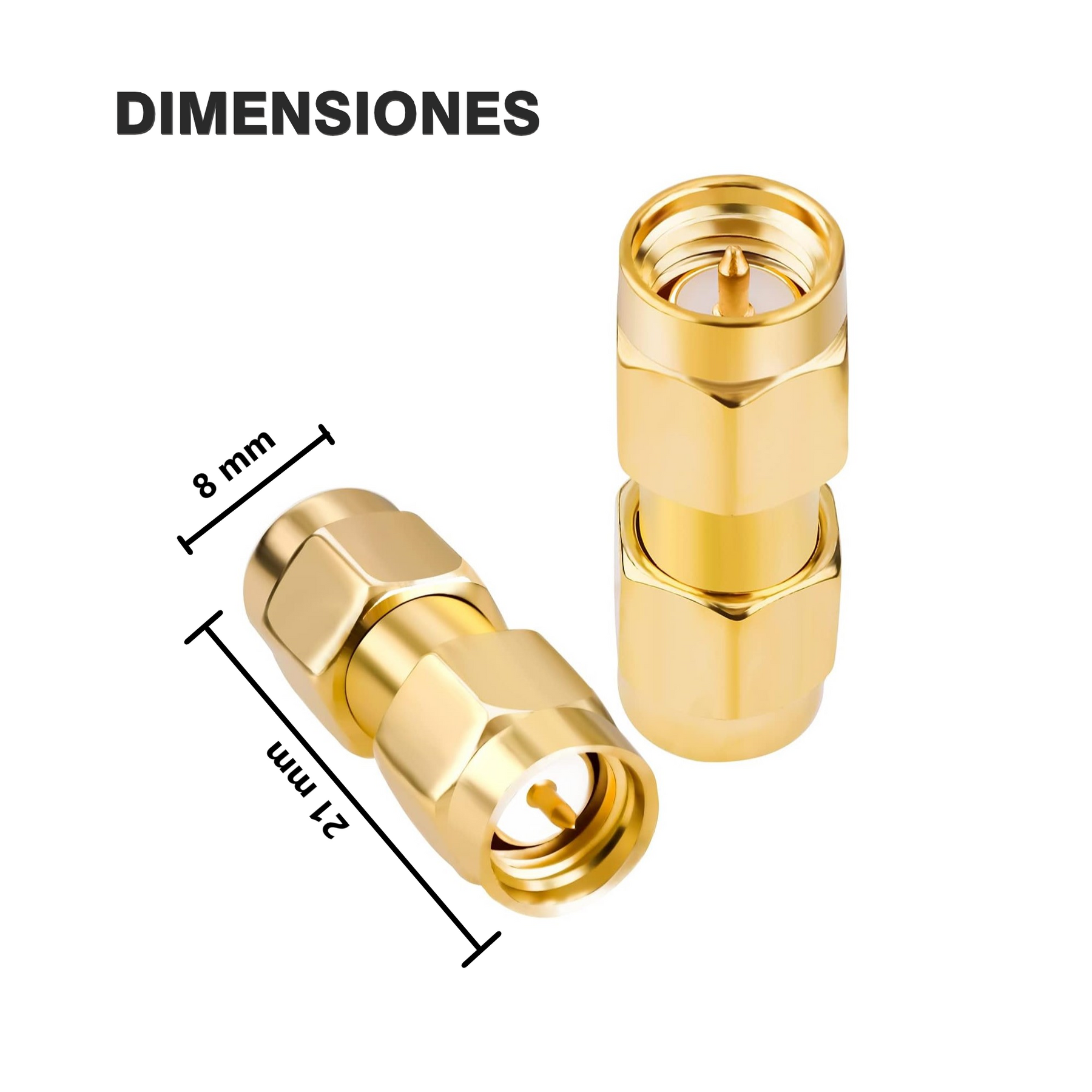 Adaptador SMA Macho a SMA Macho