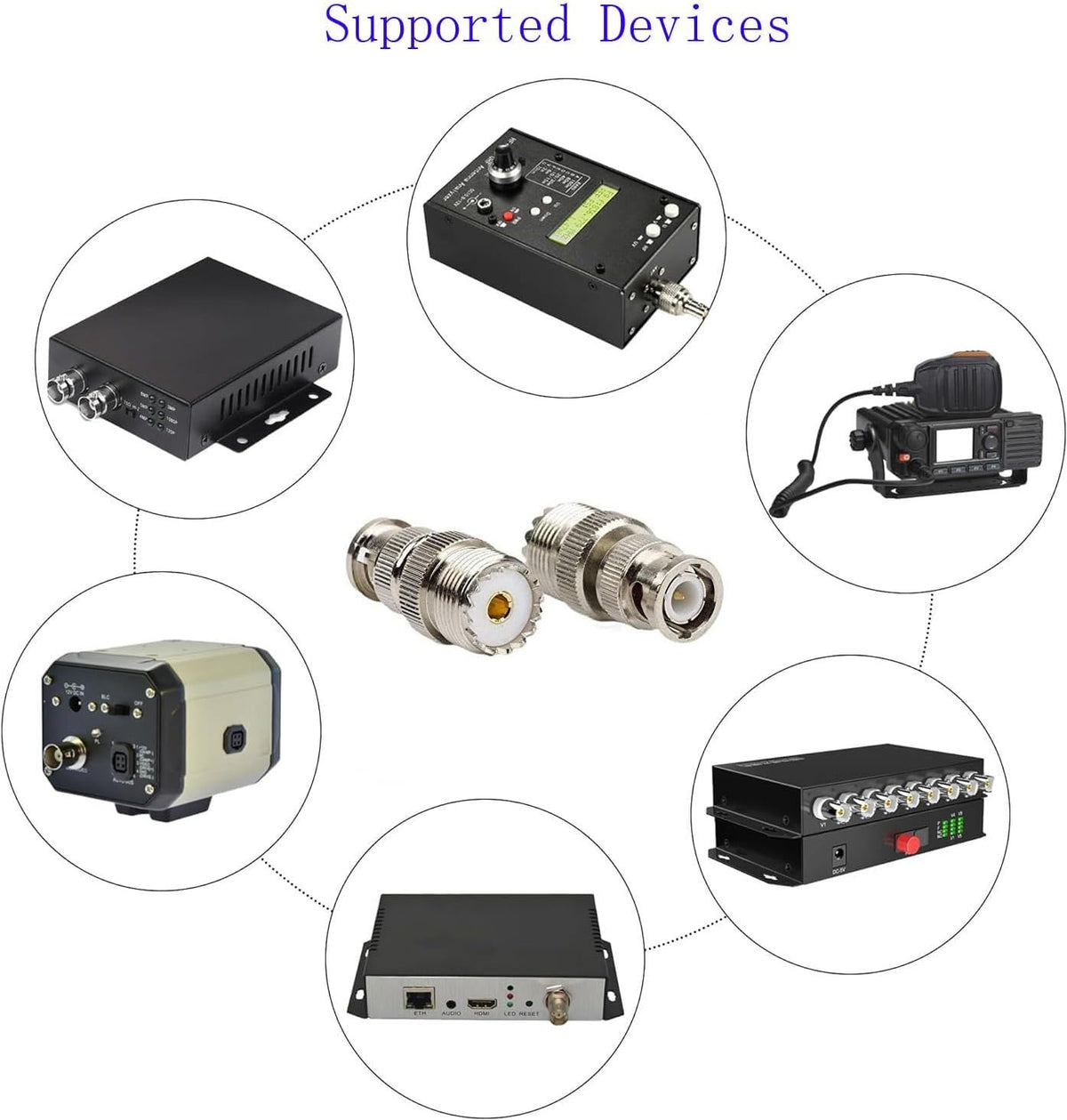 Adaptador BNC macho a UHF hembra - vista 4
