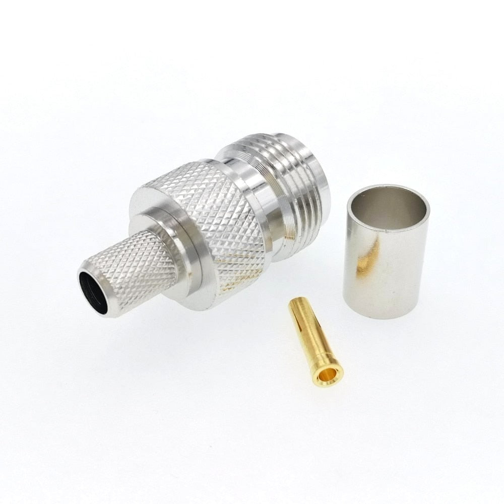 Conector N (Hembra) crimpable para cable RG6