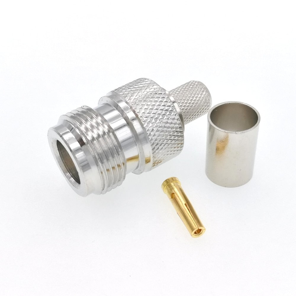 Conector N (Hembra) crimpable para cable RG6