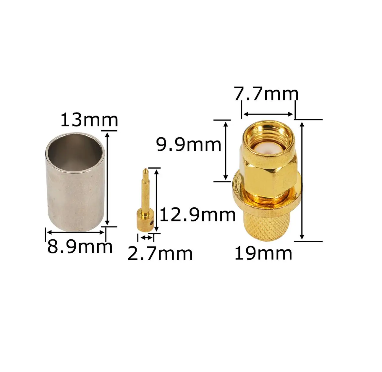 Conector SMA (macho)  para cable RG6