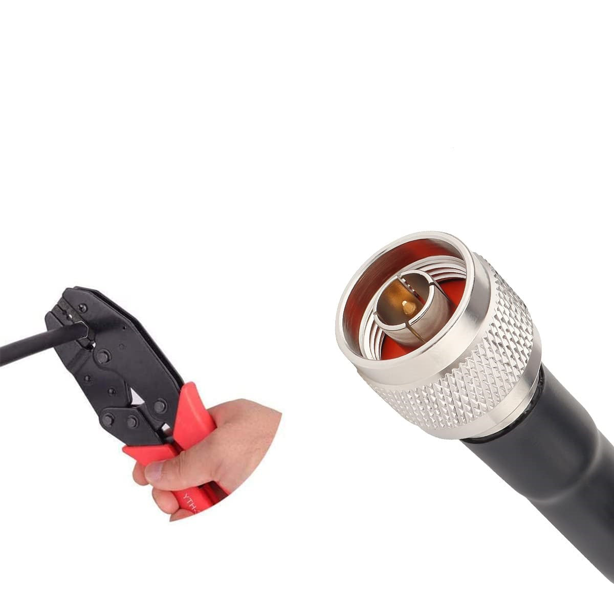 Conector N (macho) crimpable para cable RG11