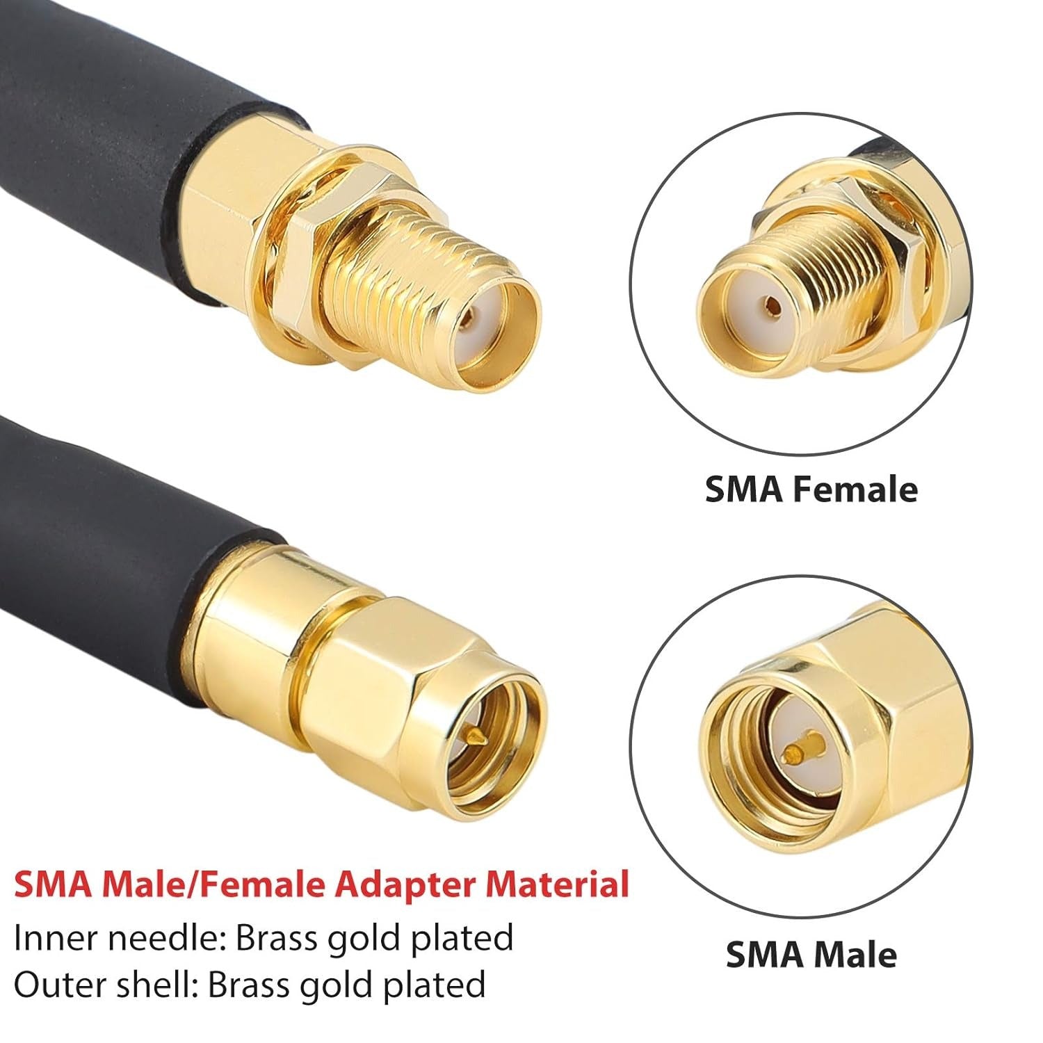 Cable de 15m Conector SMA Macho a SMA Hembra