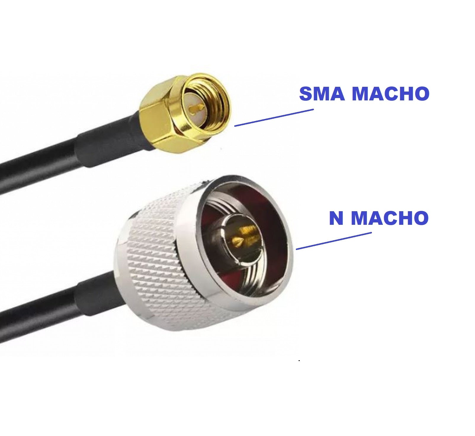 Cable 5m Conector N Macho a SMA Macho