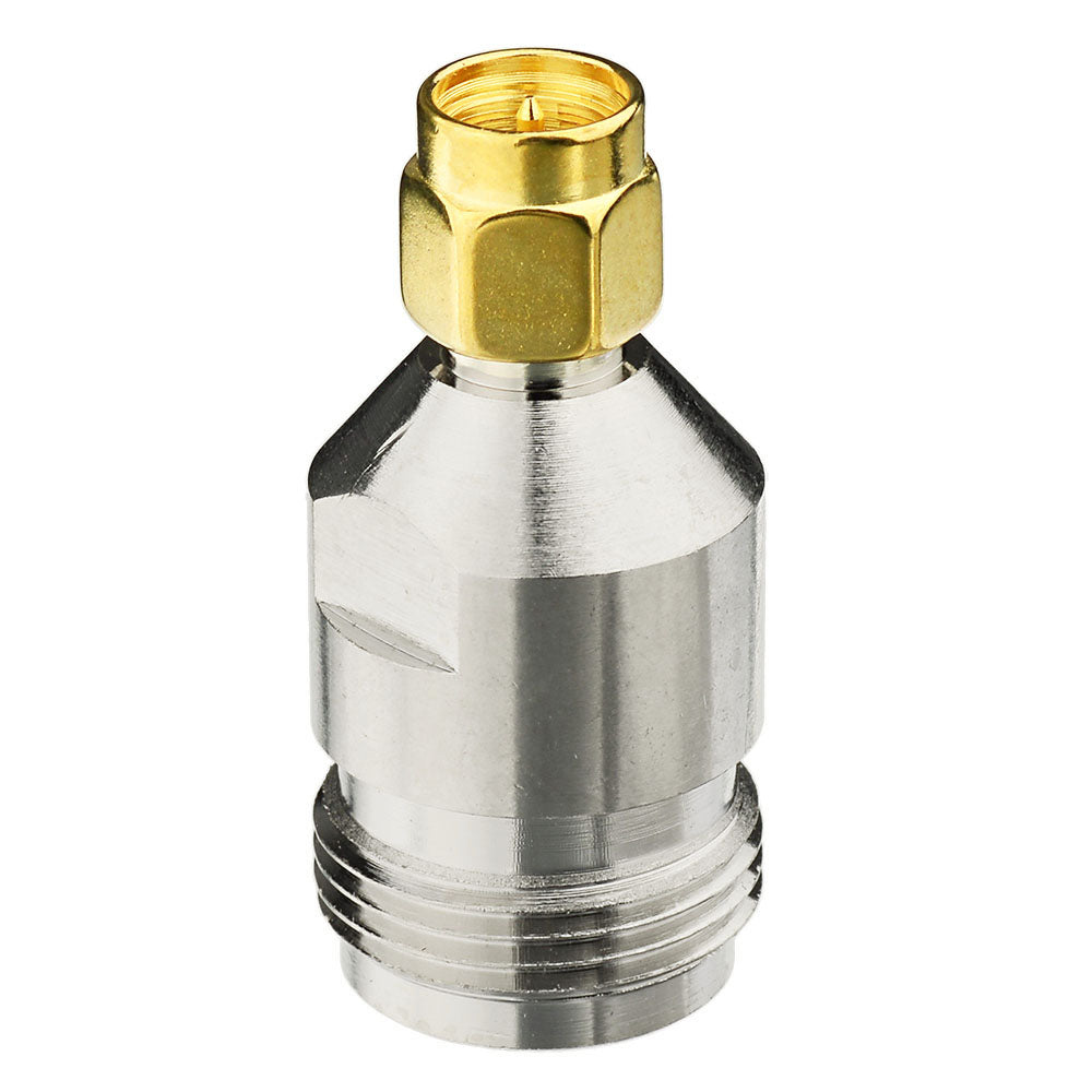 Adaptador SMA macho a N hembra. Vista 4 del producto; las piezas repetidas muestran diferentes ángulos.