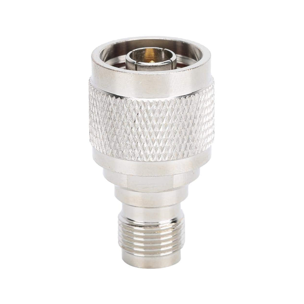 Adaptador TNC hembra a N macho. Vista 2 del producto; las piezas repetidas muestran diferentes ángulos.