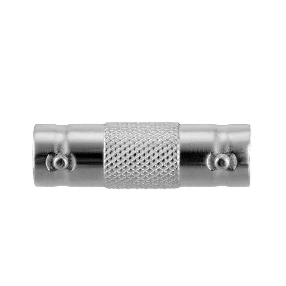 Adaptador BNC hembra a BNC hembra. Vista 5 del producto; las piezas repetidas muestran diferentes ángulos.