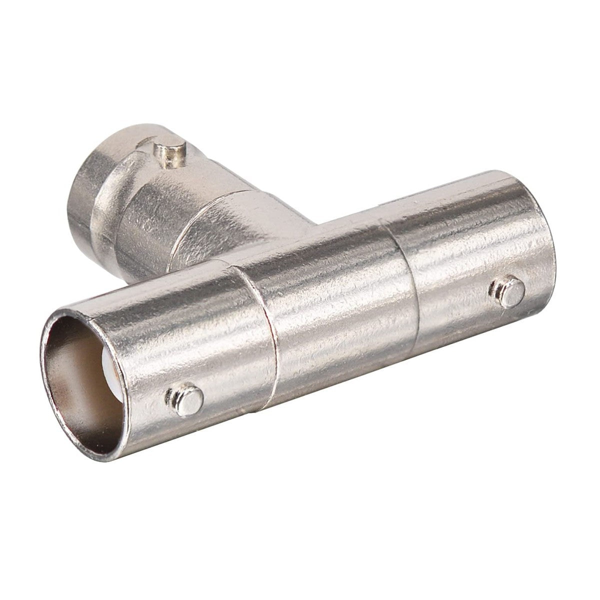 Divisor BNC macho a 2 BNC hembra. Vista 2 del producto; las piezas repetidas muestran diferentes ángulos.