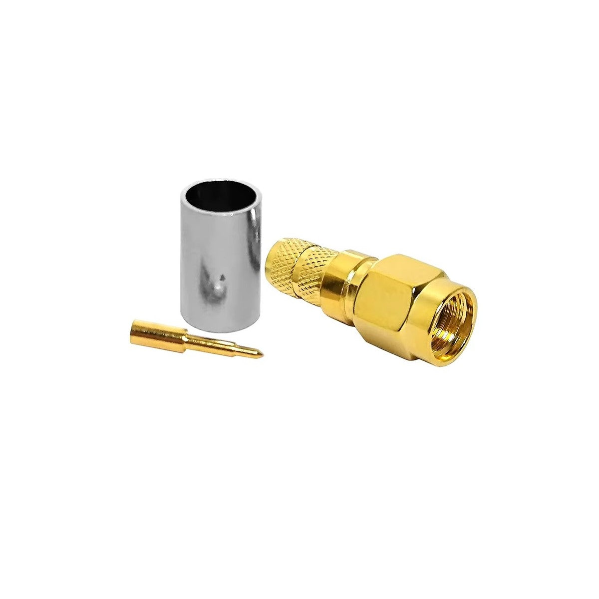 Conector SMA macho crimpable para LMR-240