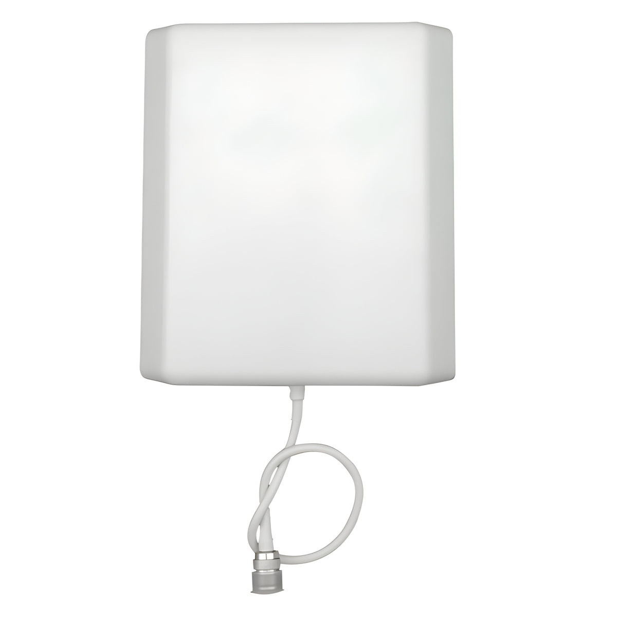 Antena panel direccional 7 dBi, 700–2700 MHz. Producto sobre fondo blanco.