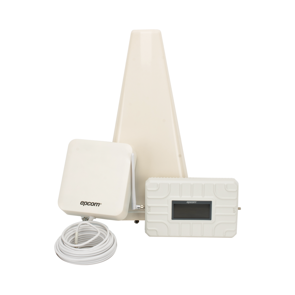 EPCOM EP-5G-PBT-PLUS: amplificador y antenas exterior e interior; los accesorios completos se muestran en la siguiente imagen