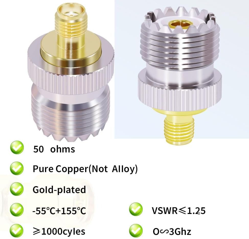 Adaptador SMA hembra a UHF hembra - vista 5