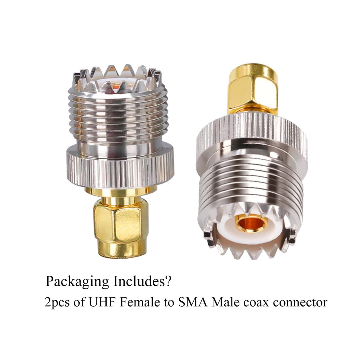 Adaptador UHF hembra a SMA macho - vista principal