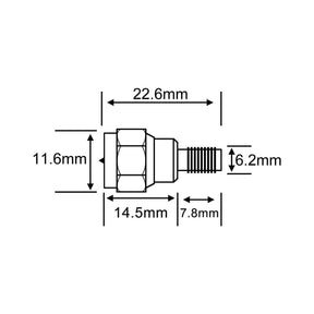 Adaptador Coaxial F Macho a SMA Hembra