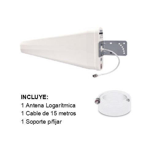 Antena Logaritmica Multibanda 3G y 4G de Alta Ganancia